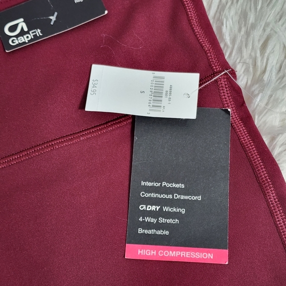 Gapfit Blackout Technology High Compression/ Women/Small/Burgundy - Picture 7 of 11